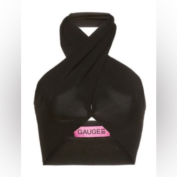 Gauge81 Tops - Gauge81 Black Valencia Wrap Crop Top